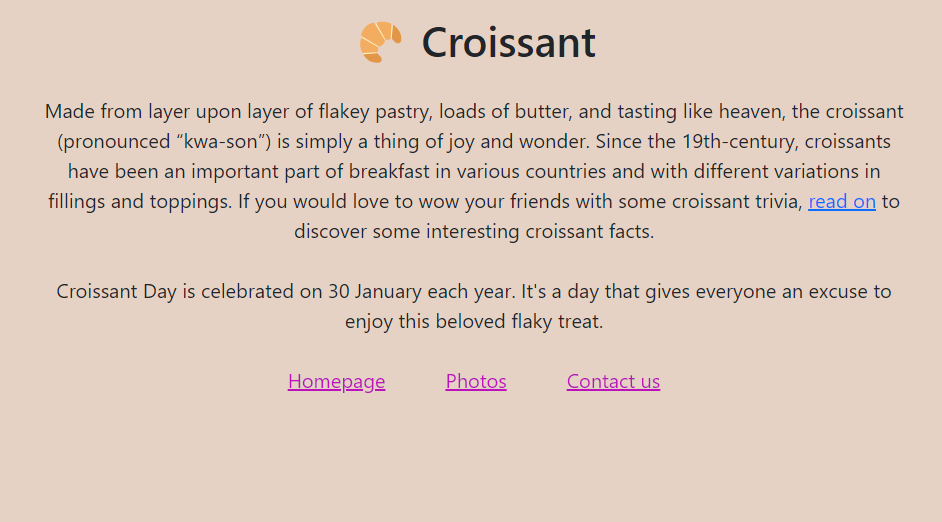 Croissant page